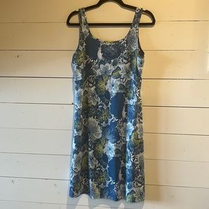 PFG Columbia Freezer dress knee length blue yellow floral